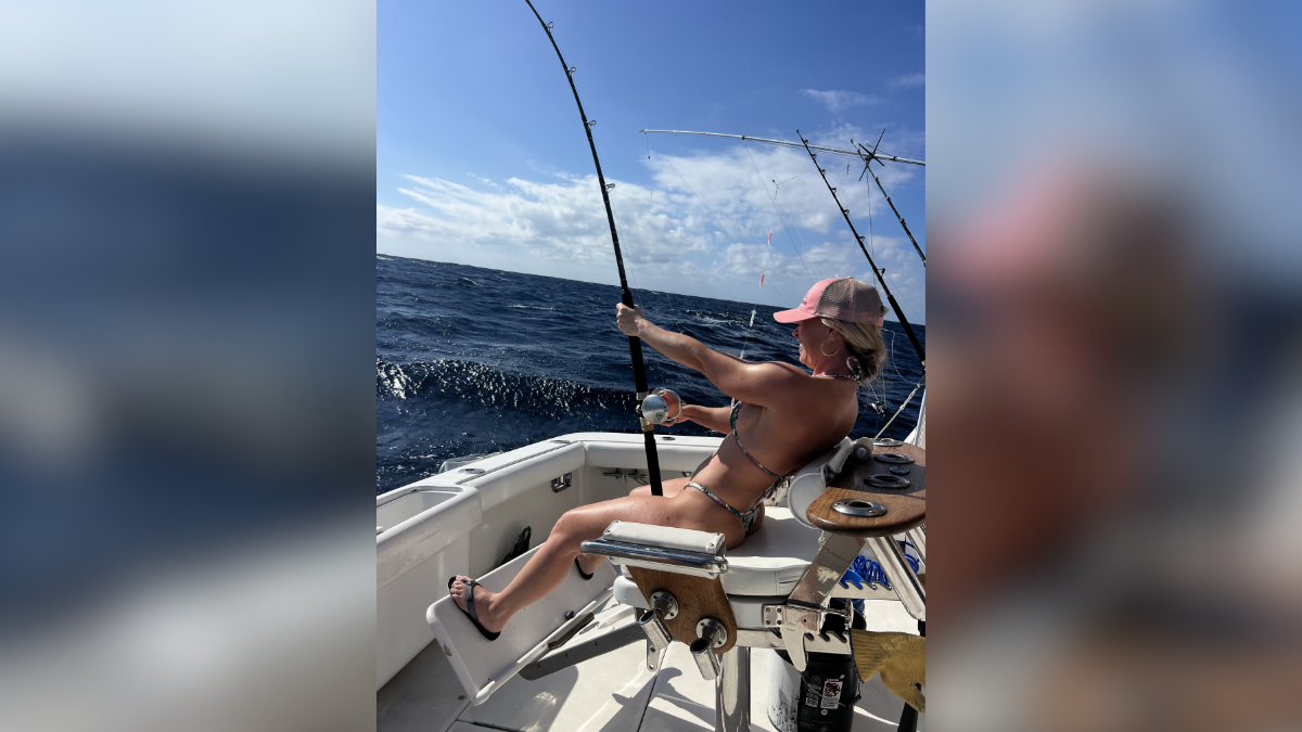 meet the bikini model who spends her free time reeling in pound fish