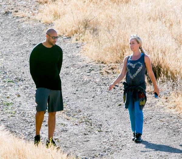 EXCLUSIVE: Kendra Wilkinson and husband Hank Baskett seen on a hike in Malibu, California