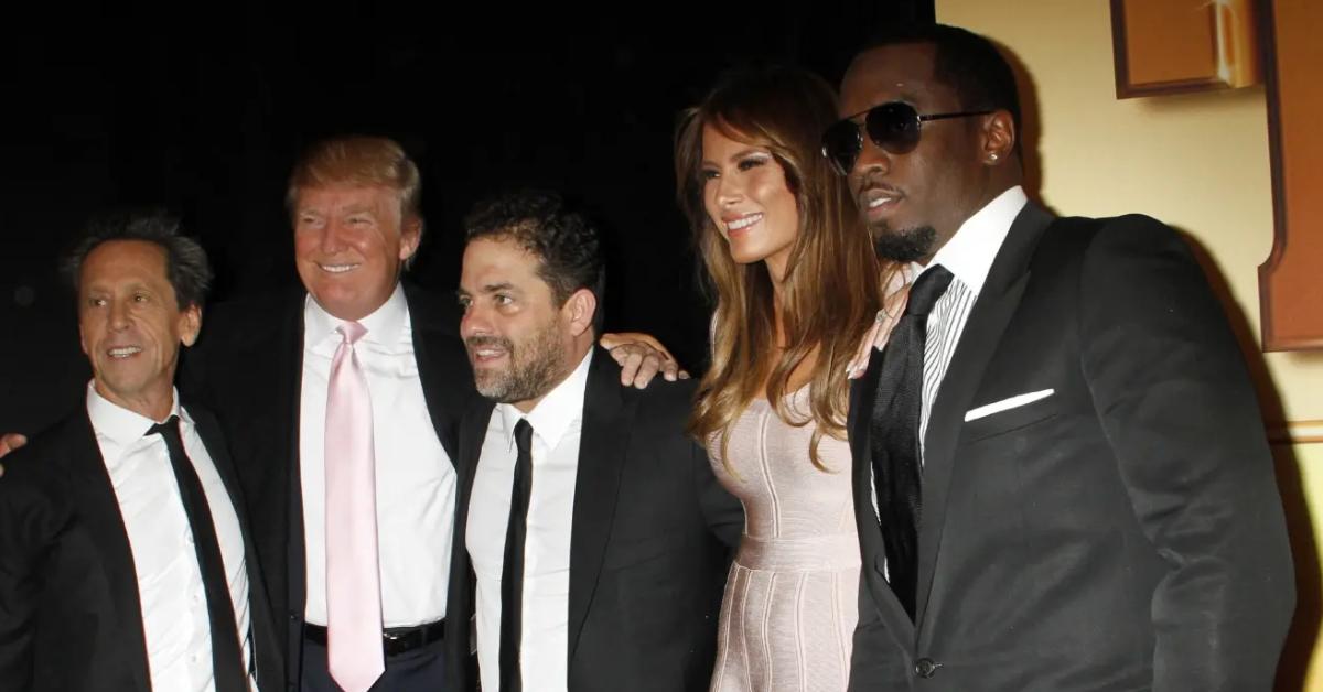 Photo of Sean 'Diddy' Combs, Donald Trump, his wife, Milania, and others.