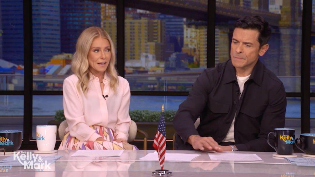 Image of Kelly Ripa and Mark Consuelos are both 55 years old.