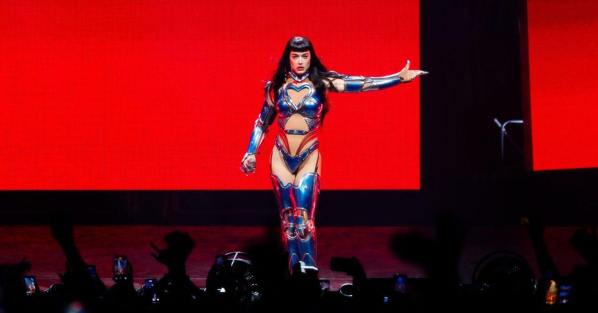 Image of Katy Perry performed 'I Kissed a Girl' at her concert.