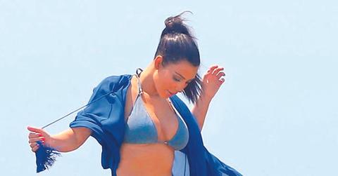EXCLUSIVE_ __PREMIUM EXCLUSIVE__ Kim Kardashian has photoshoot with friend in the sea in Thailand