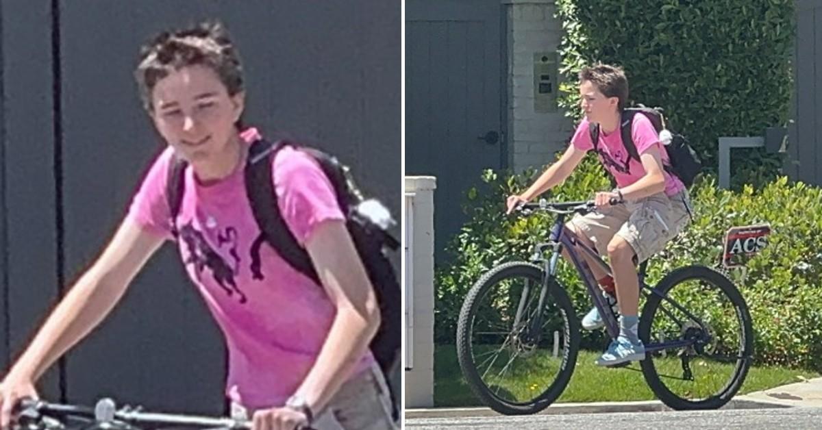 ben affleck daughter fin seen riding from his brentwood rental pp