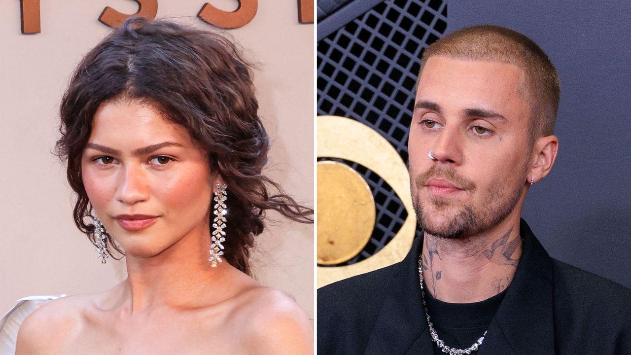 Photo of Zendaya and Justin Bieber.