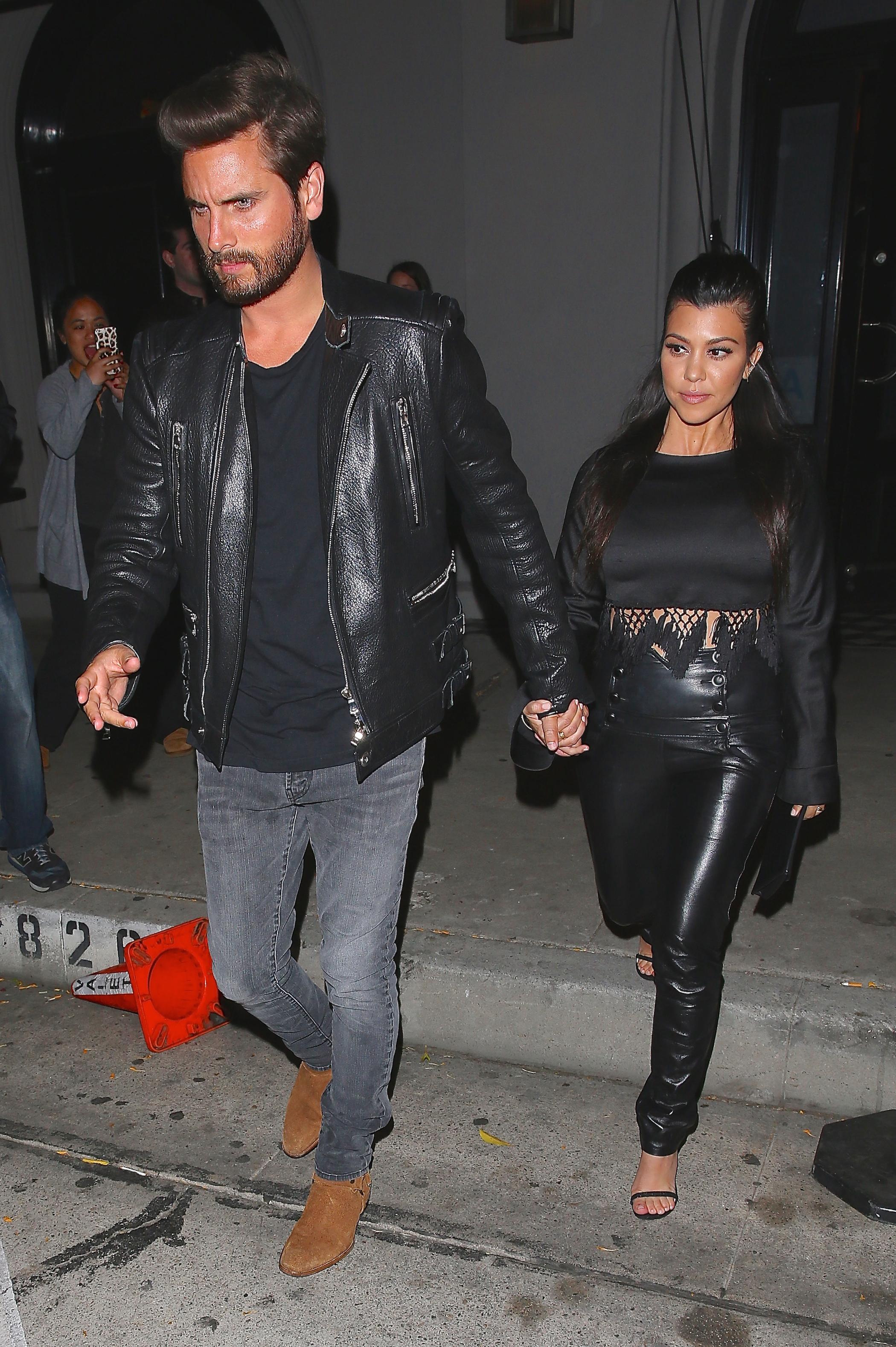 Kourtney Kardashian and Scott Disick were seen leaving Craig&#8217;s restuarant after dinner