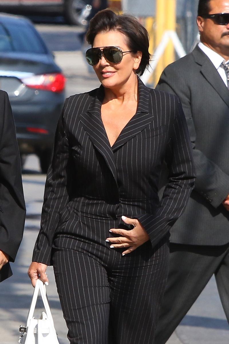 Kris Jenner arrives at Jimmy Kimmel to support daughter Kendall