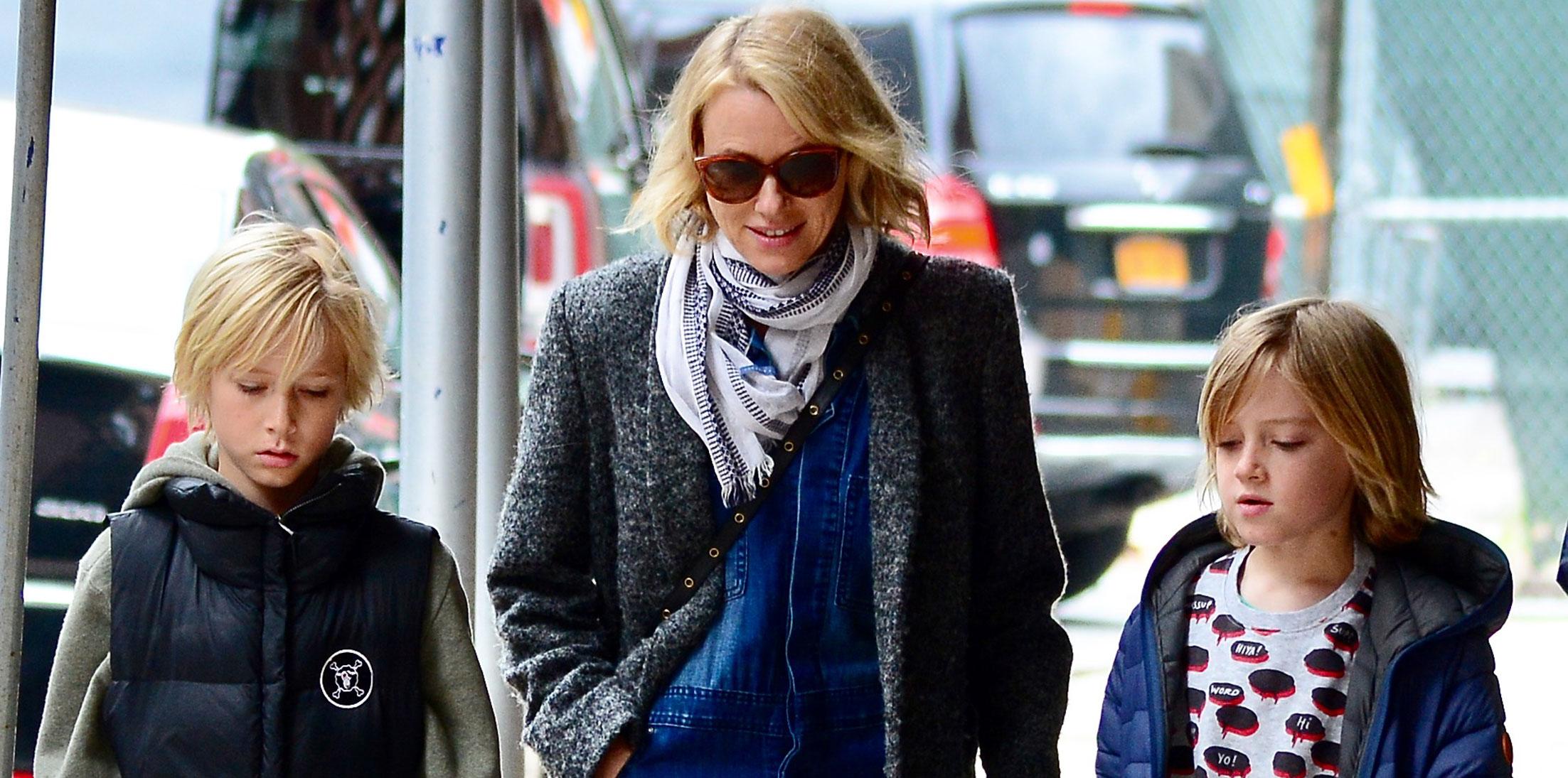 Naomi Watts Sons Children New York Photos Long