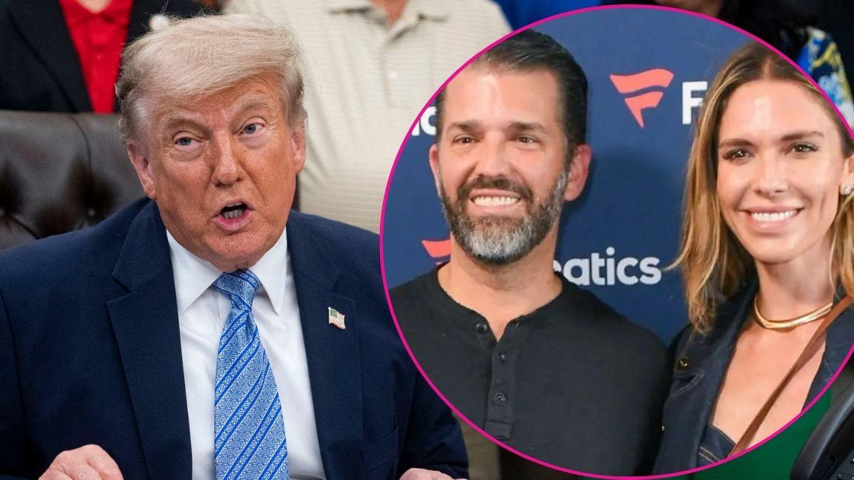 Composite photo of Donald Trump, Donald Trump Jr. and Bettina Anderson