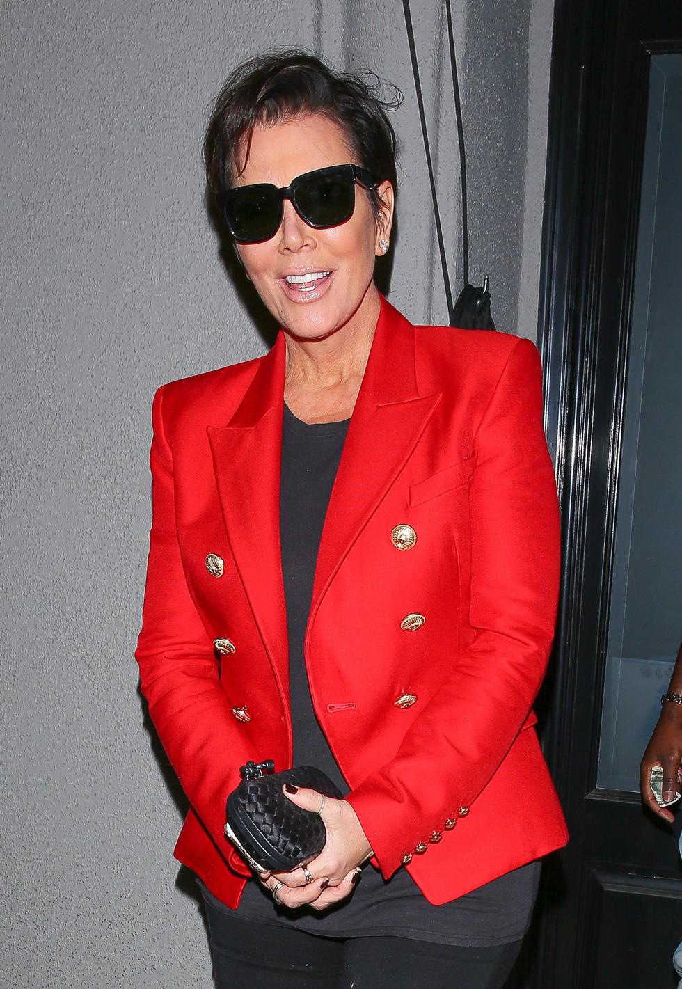 Kris Jenner and Corey Gamble with Kyle Richards and Faye Resnick leaving Craig&#8217;s restaurant after dinner