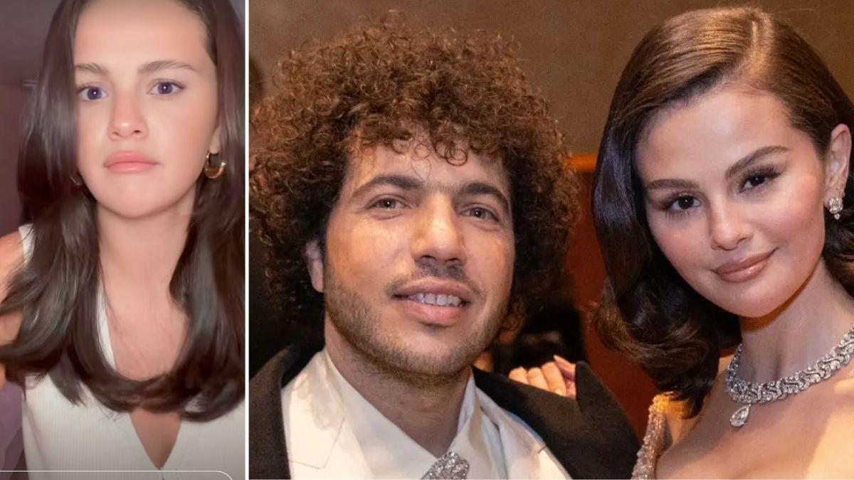 image split of benny blanco and Selena gomez
