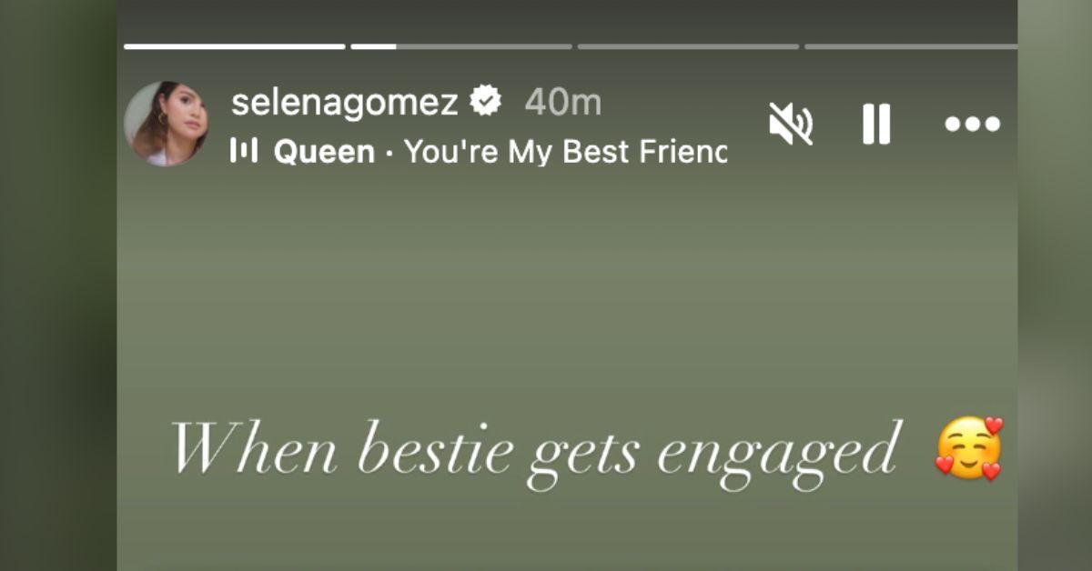 image of Selena Gomez gave a shout-out to Taylor Swift via social media. 