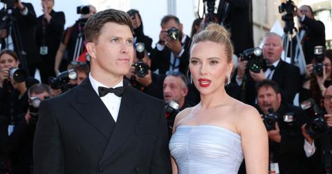 Photo of Colin Jost and Scarlett Johansson