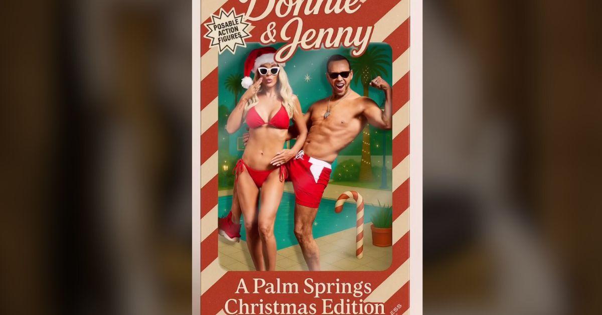image of The holiday card is titled 'A Palm Springs Christmas Edition.'