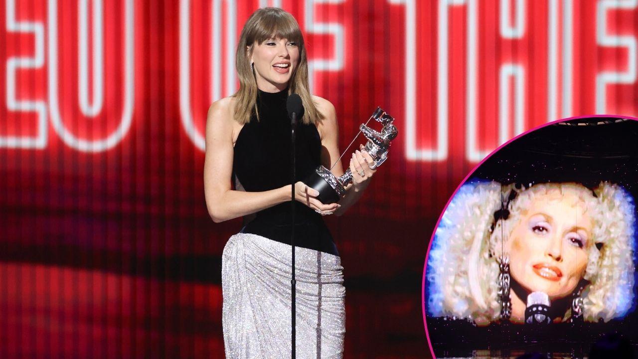 Split of Taylor Swift, Dolly Parton.