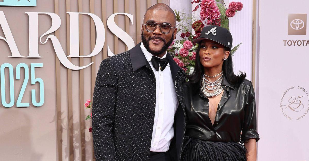 image of Tyler Perry allegedly put his hands on Mario Rodriguez's legs.