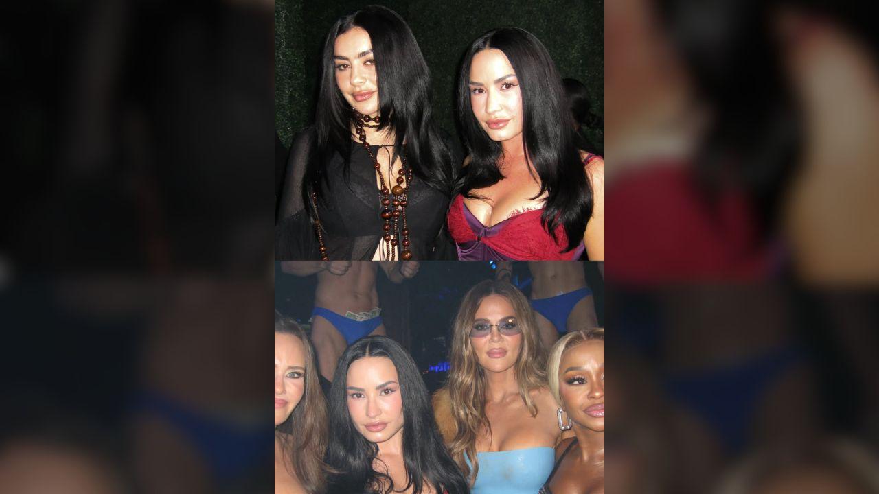 Photo of Demi Lovato hung out with lots of A-listers.