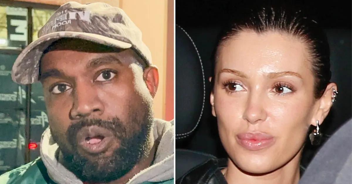 Photo of Kanye West; picture of Bianca Censori.