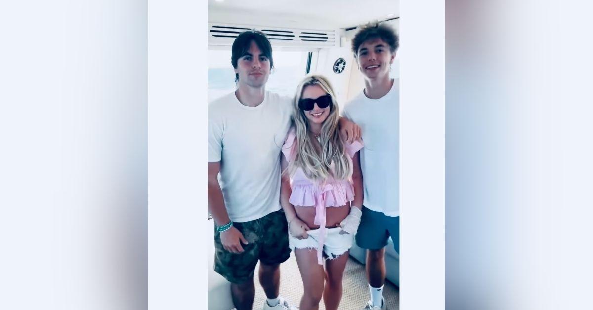 image of Britney Spears spent time with her sons after her arrest.