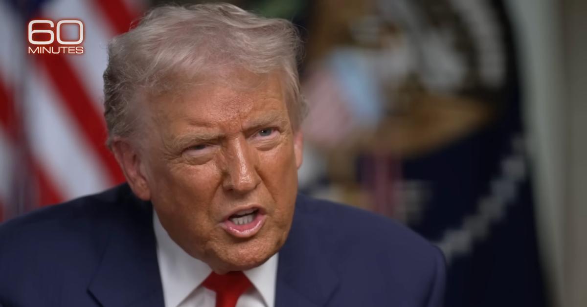 Image of only 28 minutes of Donald Trump's '60 Minutes' interview was aired by CBS.