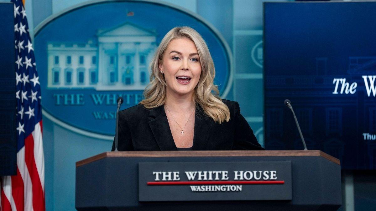 image of Karoline Leavitt was asked about the president's eating habits during a new interview. 