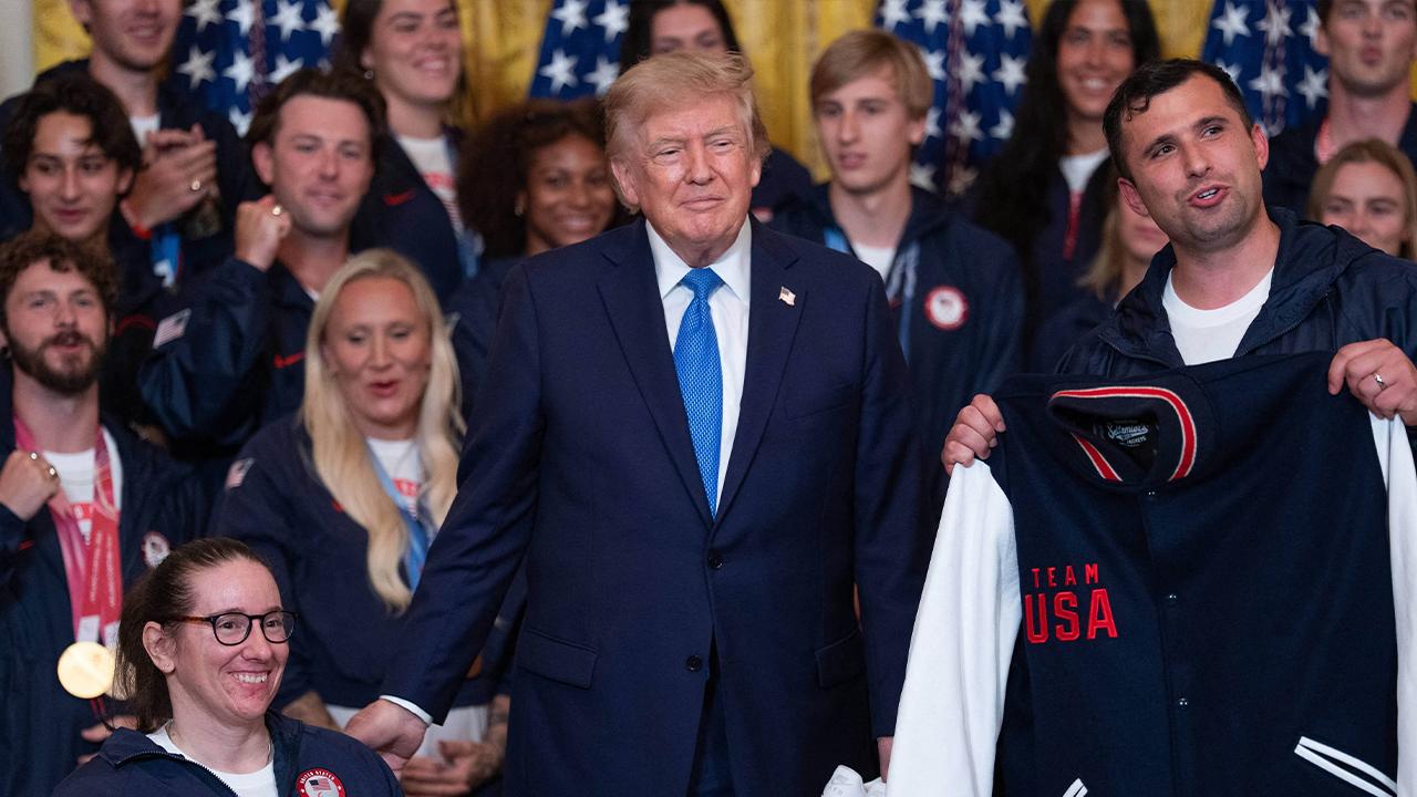Image of Donald Trump called athletes visiting the White House the 'greatest group of winter Olympians in American history.'