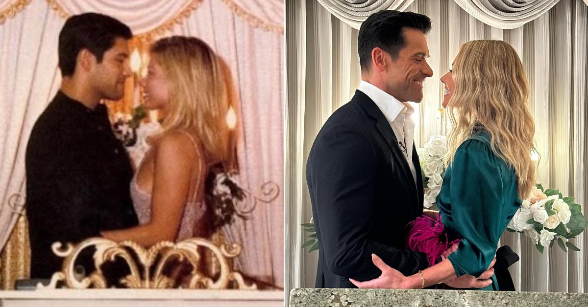 Photos of Kelly Ripa and Mark Consuelos.
