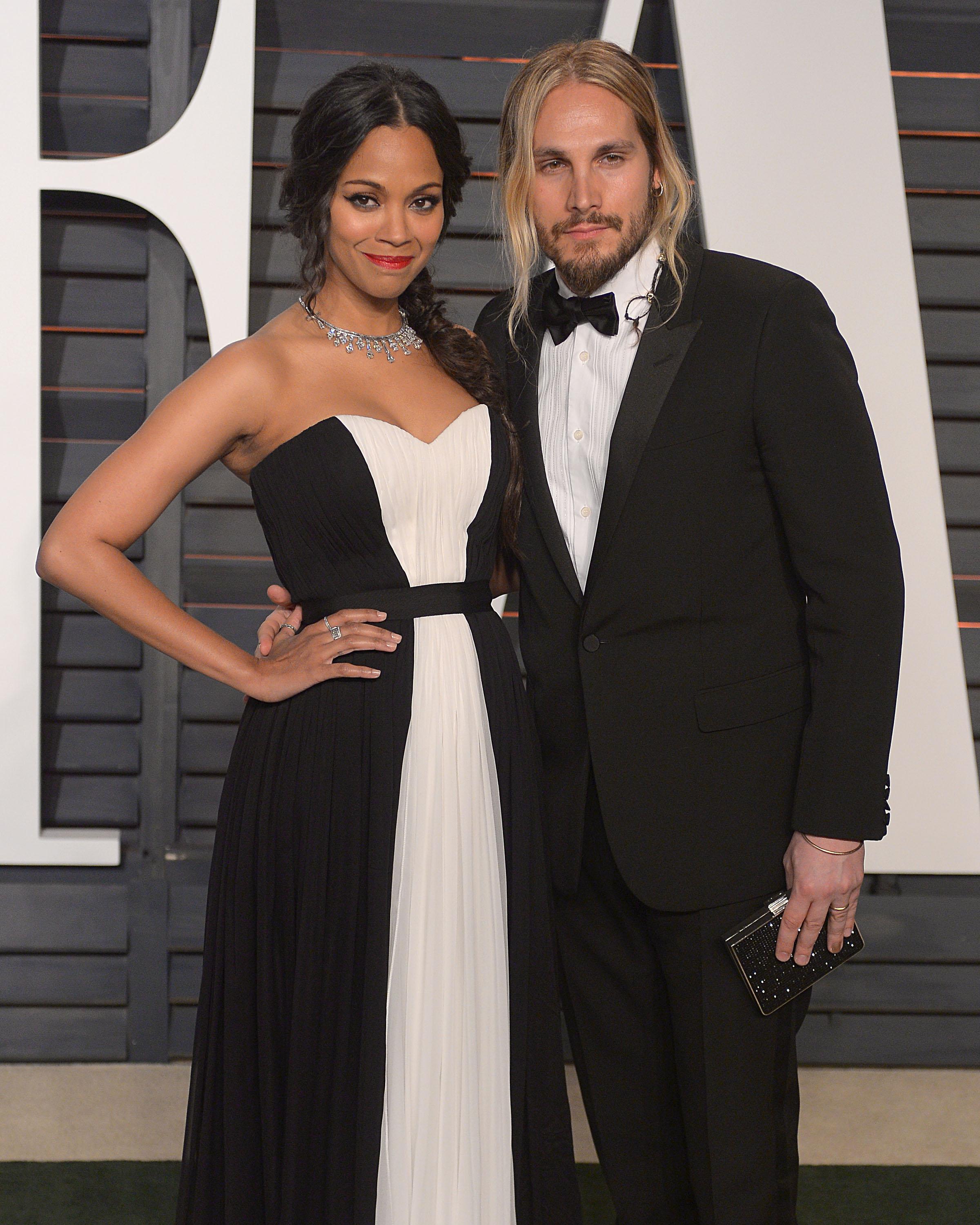 zoe saldana vanity fair oscar party