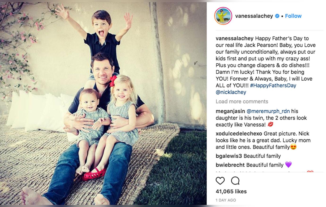 Vanessa lachey thanks nick putting up with crazy a** 3