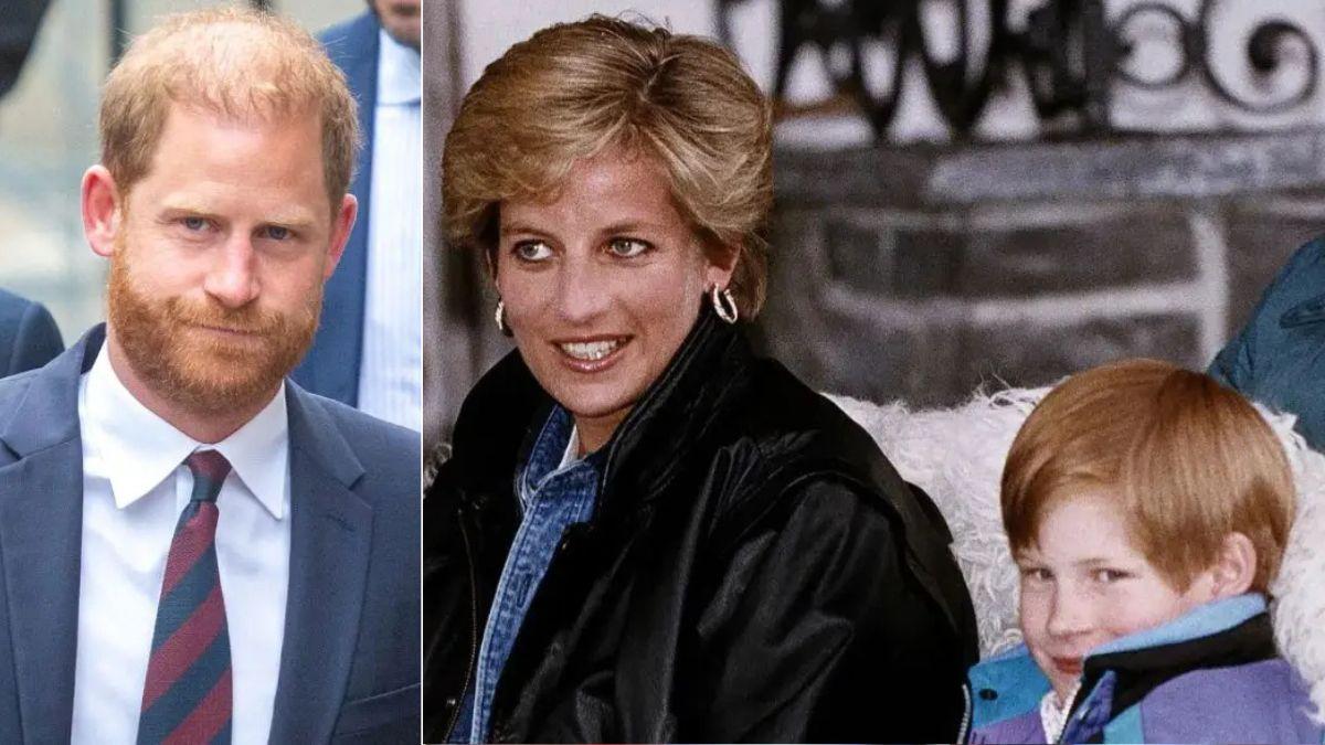 Composite photo of Prince Harry and Princess Diana