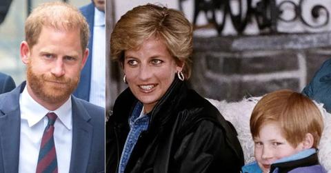 Composite photo of Prince Harry and Princess Diana