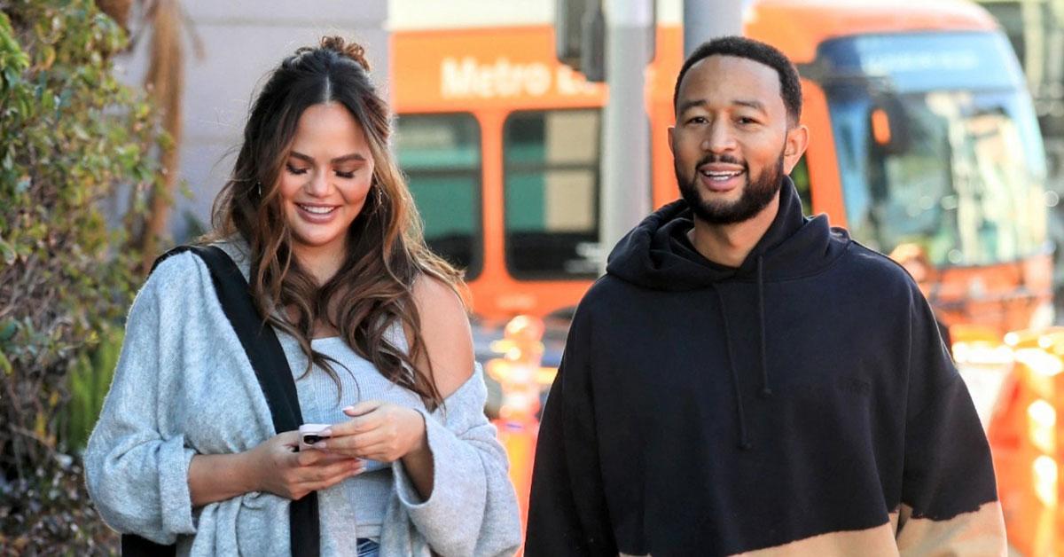 chrissy teigen john legend pack on pda welcoming baby est pp