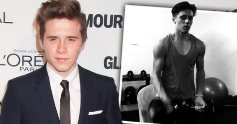 Brooklyn beckham working out arms