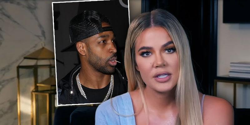 KUWTK Khloe Kardashian speaking about Tristan Thompson (inset)