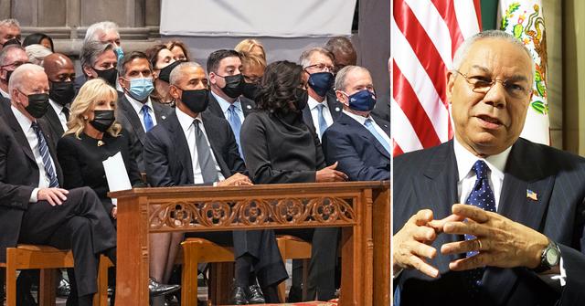 president barack obama joe biden george bush honor colin powell funeral washington dc ok