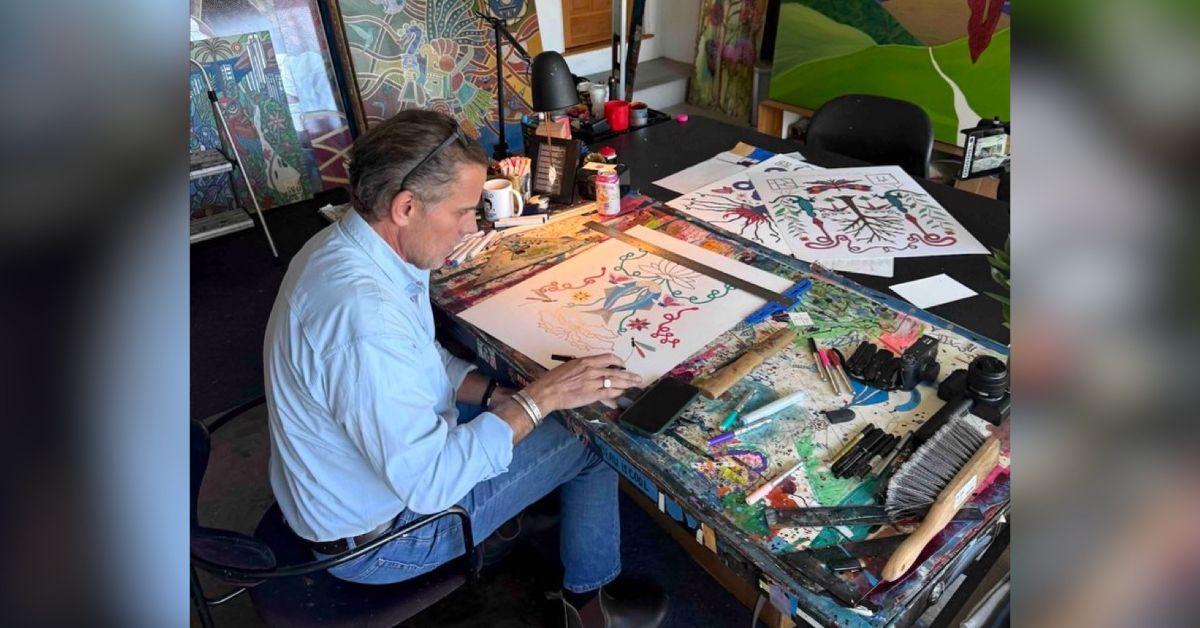 image of Hunter Biden credited painting with helping transform his life as he celebrated seven years of sobriety.