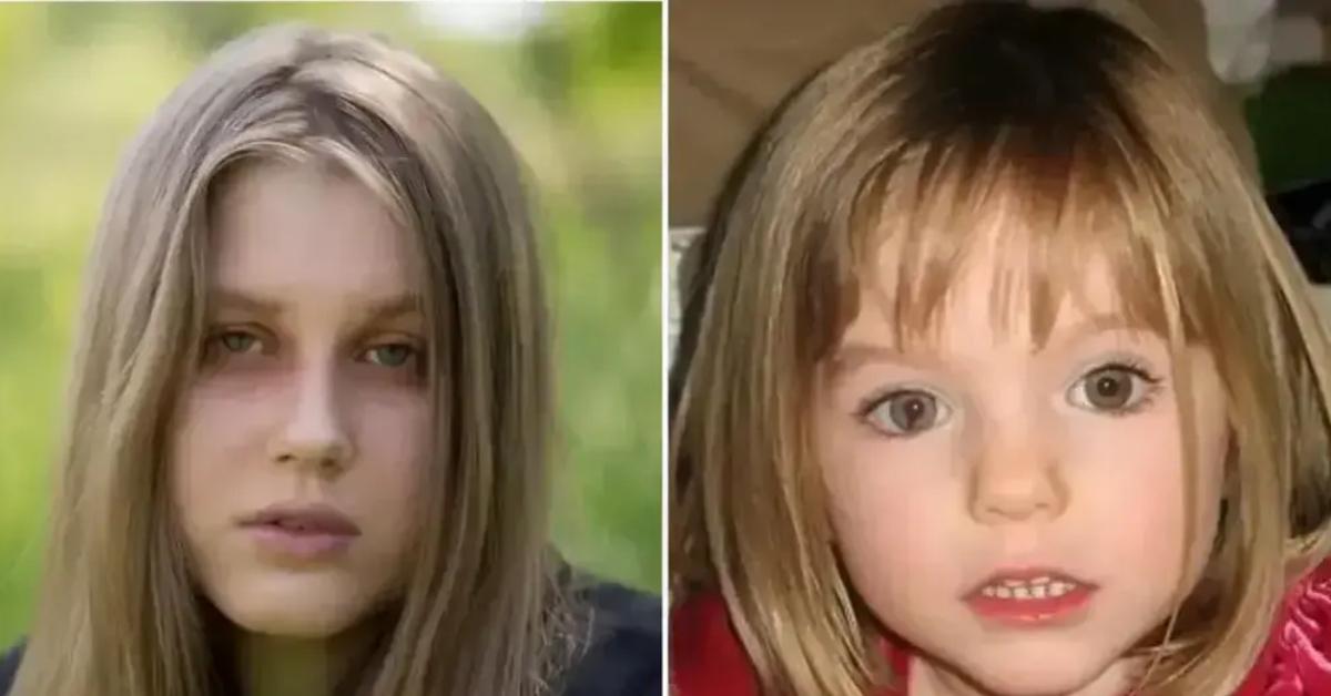 Photo of Julia Wandelt; picture of Madeleine McCann.