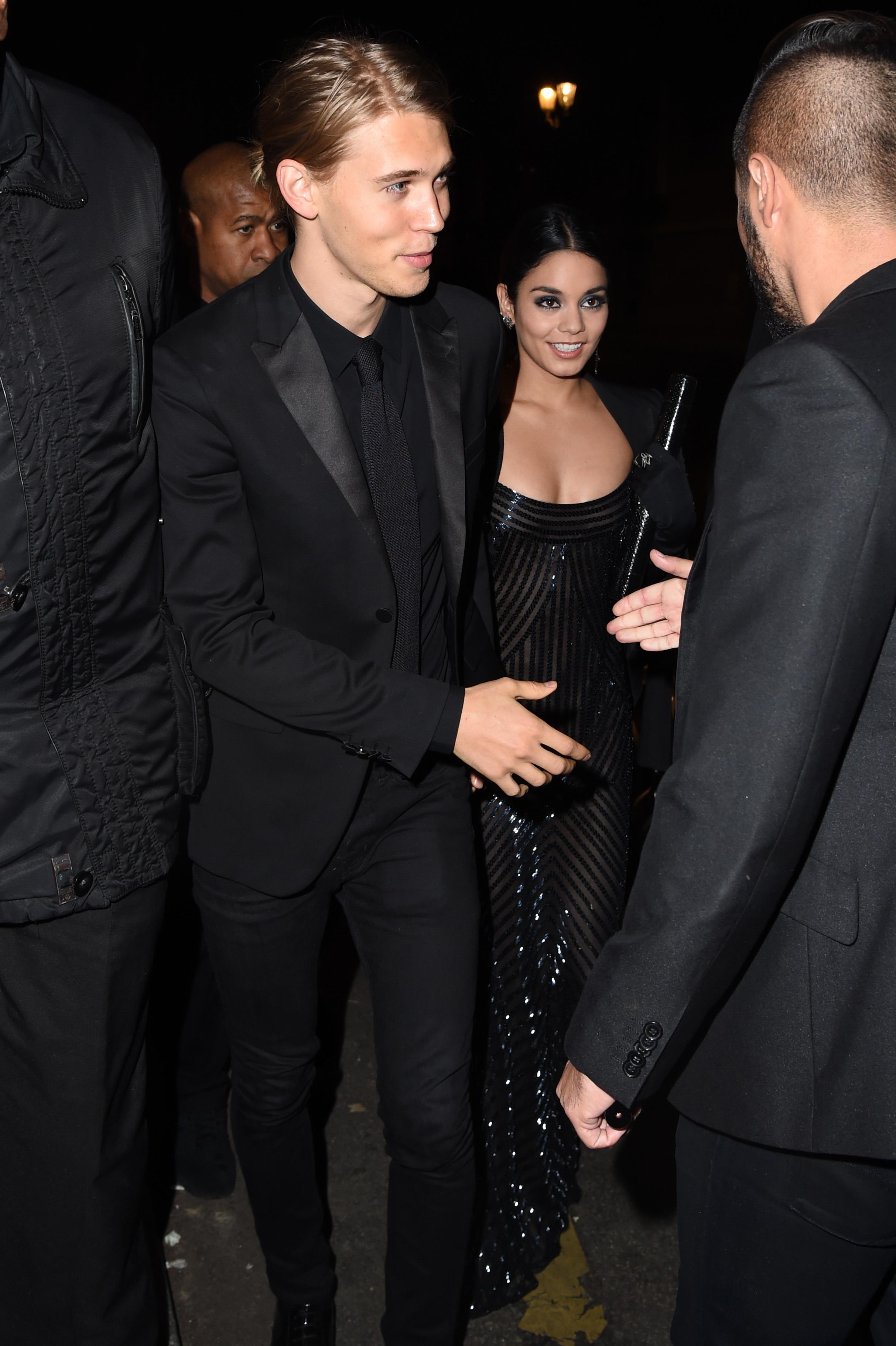 Vanessa Hudgens and Austin Butler seen at the VIP Room in Paris