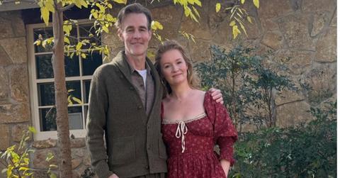 image of James van der beek and wife