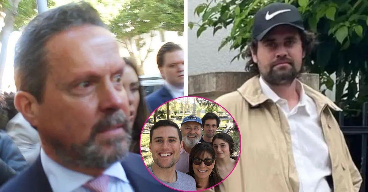 composite photo of alan jackson and nick reiner and the reiner family