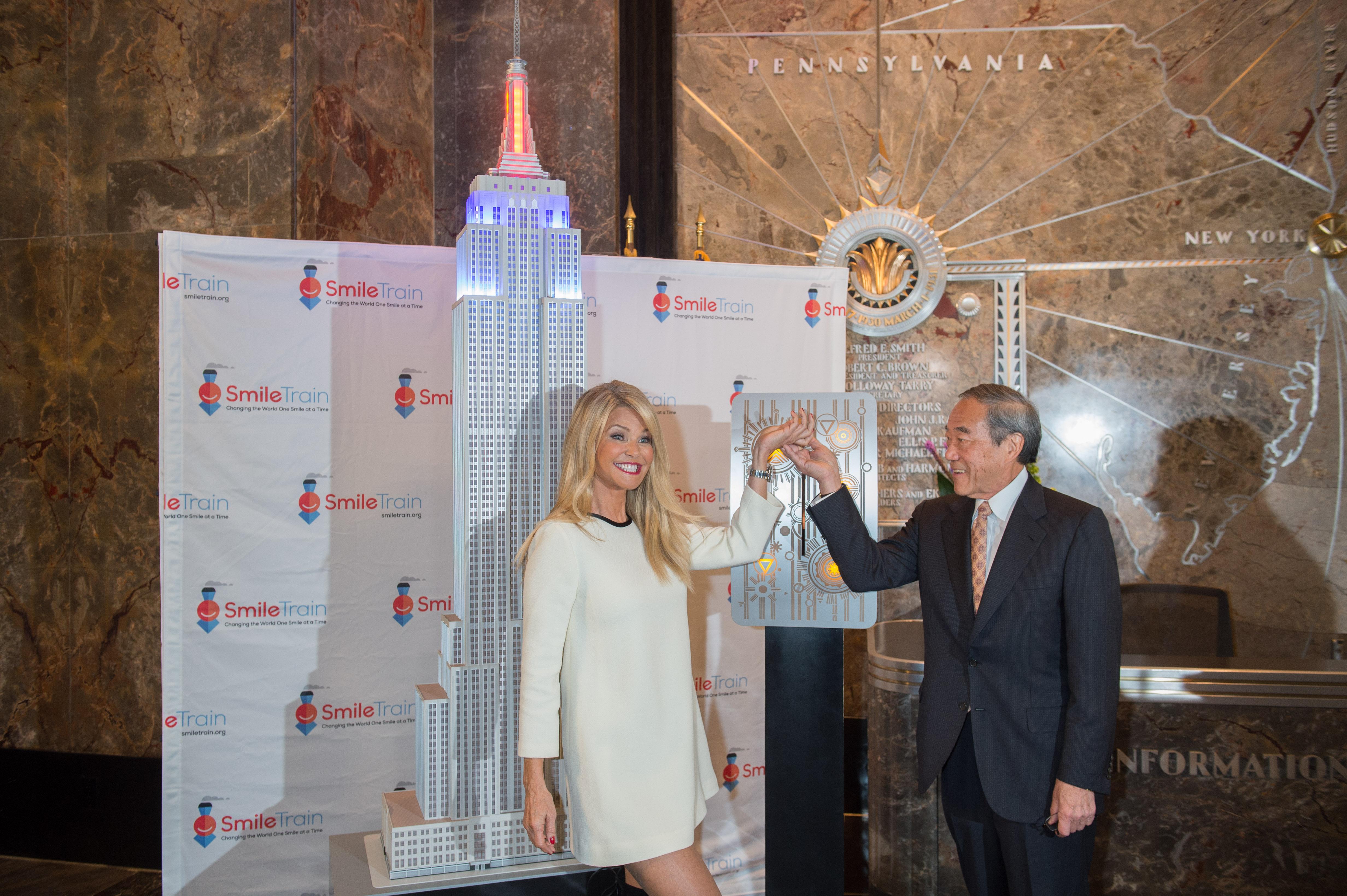 Christie Brinkley Lights The Empire State Building for Smile Train