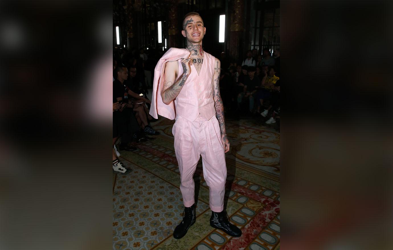 Lil peep in pink suit