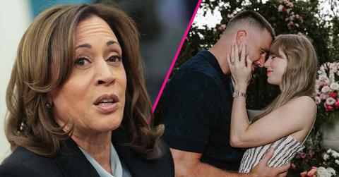 Kamala Harris,Taylor Swift ,Travis Kelce,
