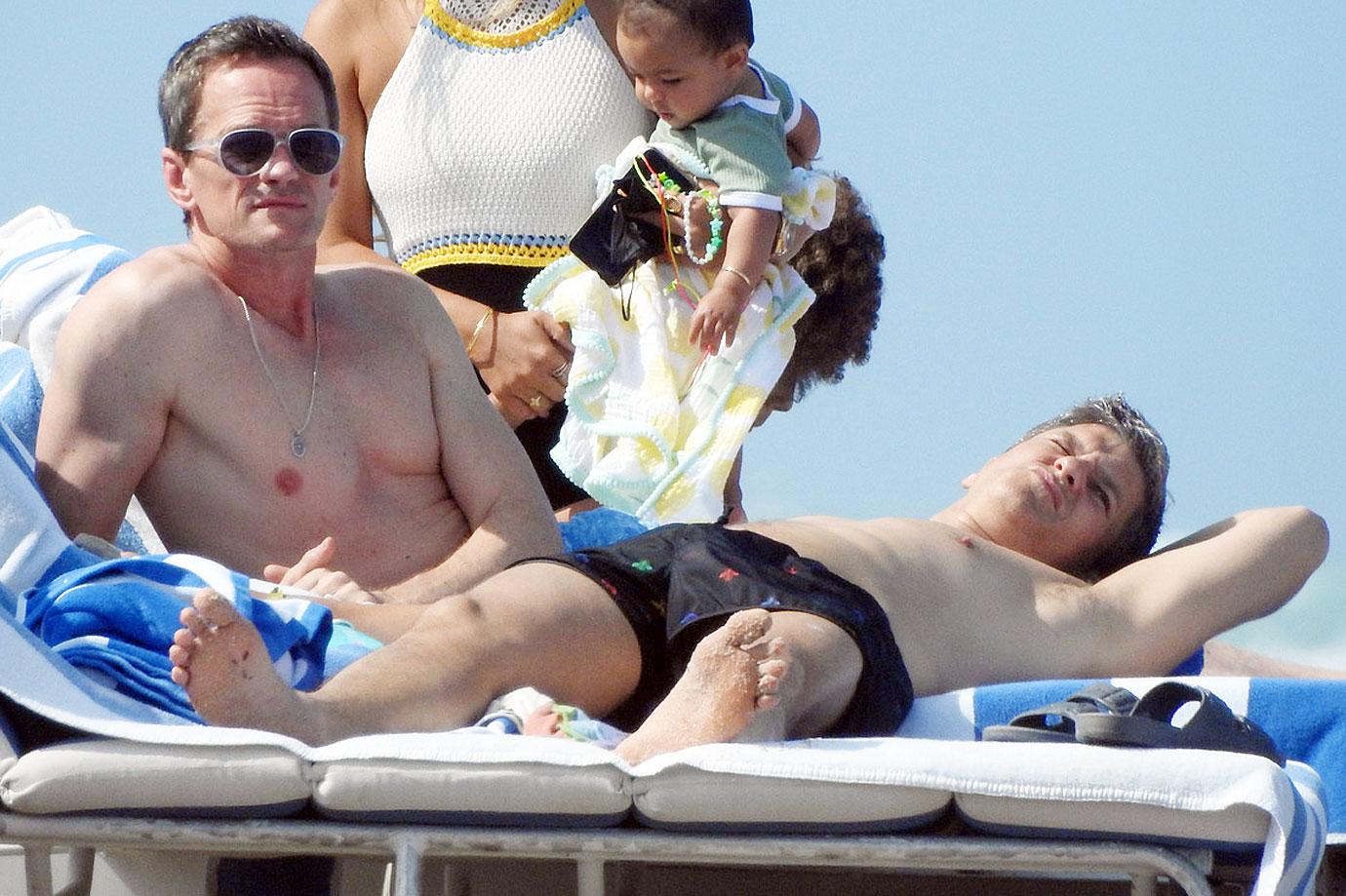 neil patrick harris husband david burtka pda shirtless kissing beach miami ok