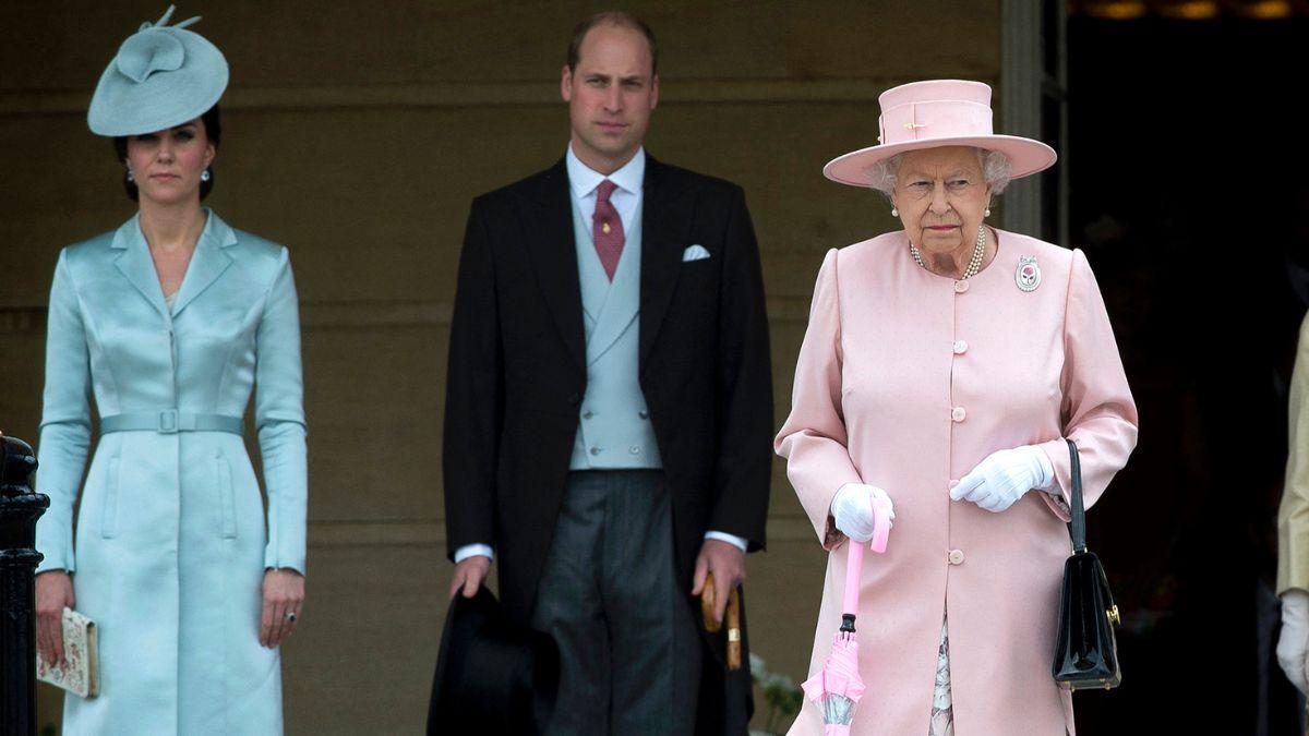 image of Prince William Kate Middleton and queen Elizabeth 