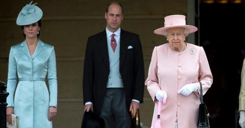 image of Prince William Kate Middleton and queen Elizabeth