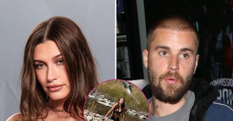 hailey bieber sports bra justin anniversary photos