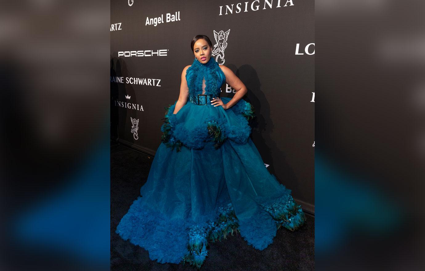 New York, NY - October 28, 2019: Angela Simmons wearing dress by Dona Matoshi attends Angel Ball 2019