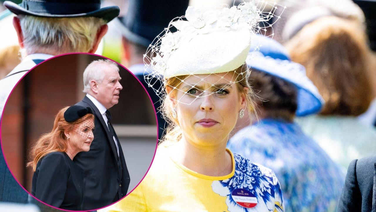 Split photo of Princess Beatrice, Ex-Prince Andrew and Sarah Ferguson.