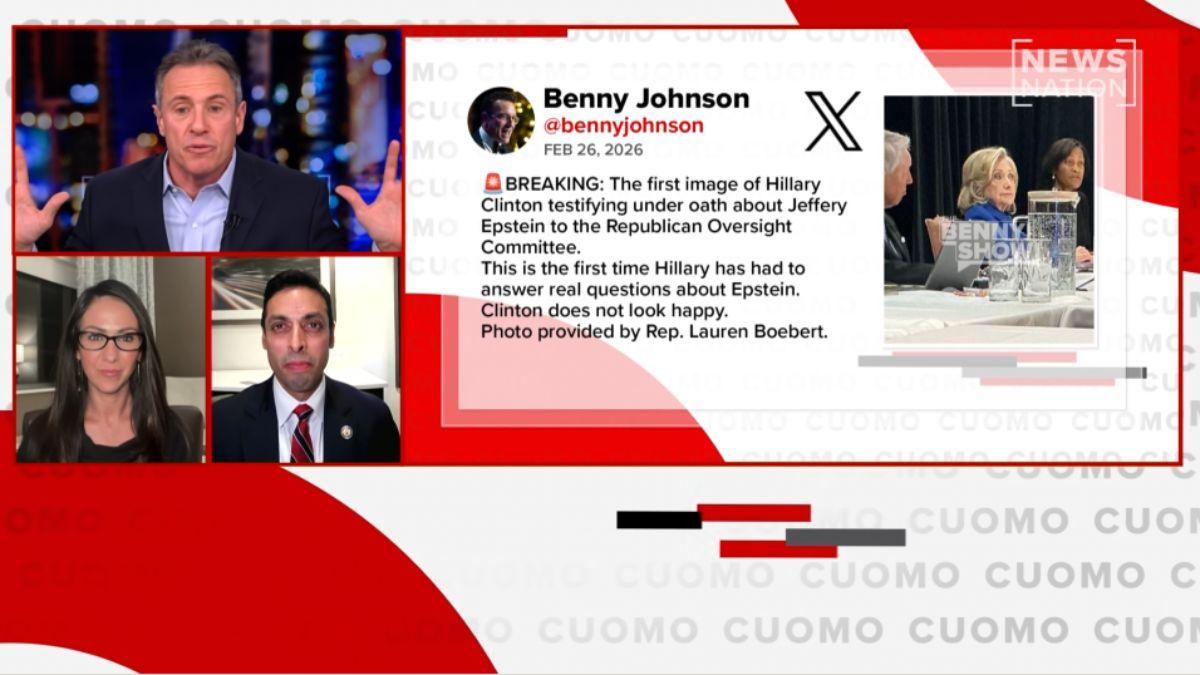 Image of Lauren Boebert joined Democrat Suhas Subramanyam (D-Va.) on 'CUOMO' to discuss Hillary Clinton's deposition.