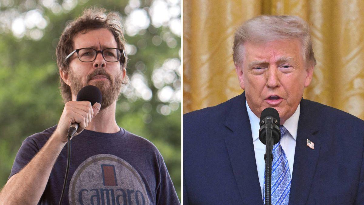 Photo of Ben Folds and Donald Trump.